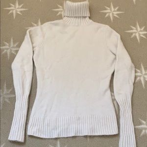 Ivory cashmere turtleneck sweater
